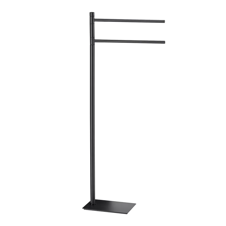 gedy-trilly-porte-serviettes-sur-pied-noir-salle-de-bain image 1