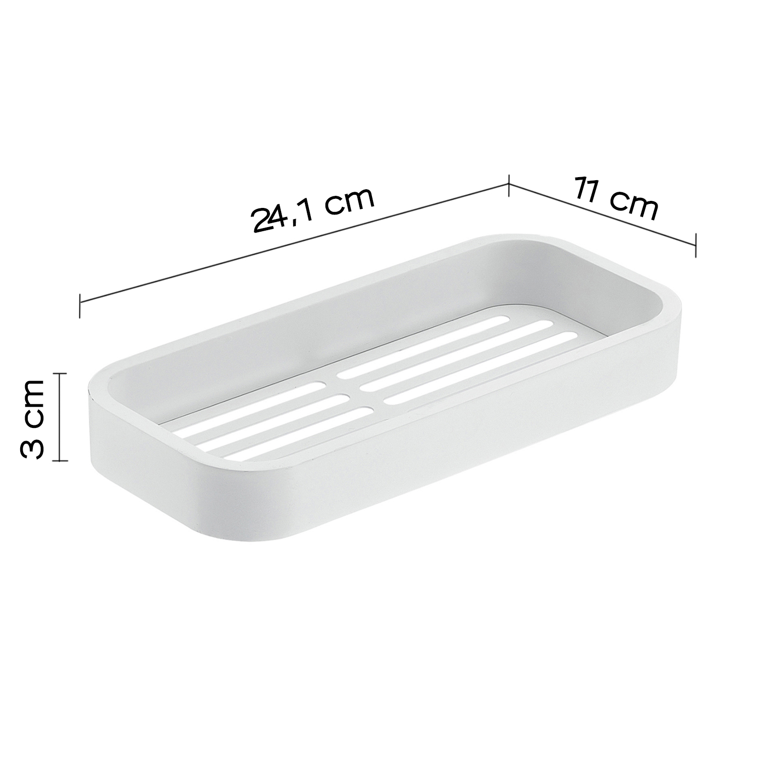 gedy-outline-porte-objets-douche-blanc-mat-rectangulaire image 2