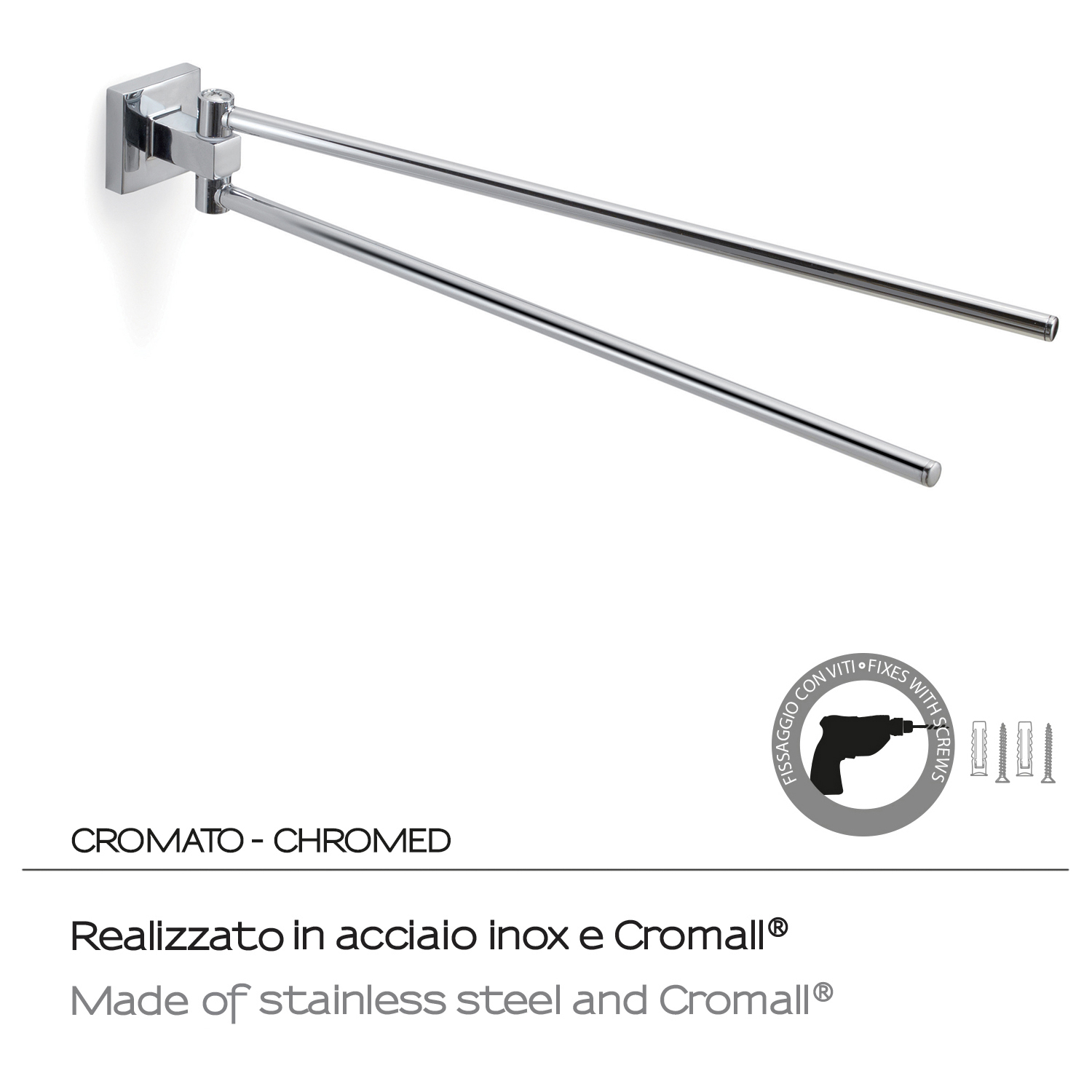 gedy-olimpo-porte-serviette-r-glable-chrome image 4