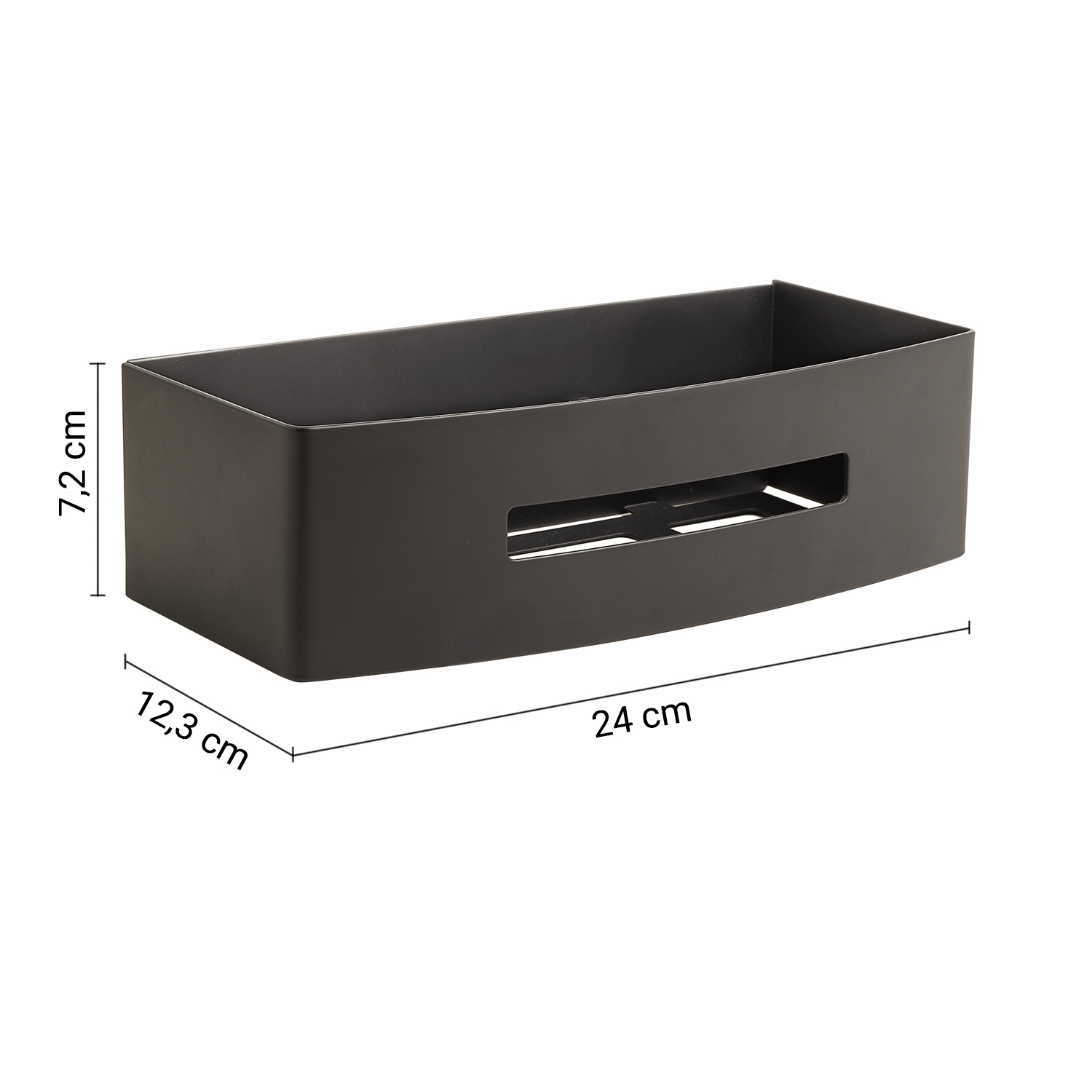 gedy-poseidon-porte-objets-de-douche-noir-mat image 2