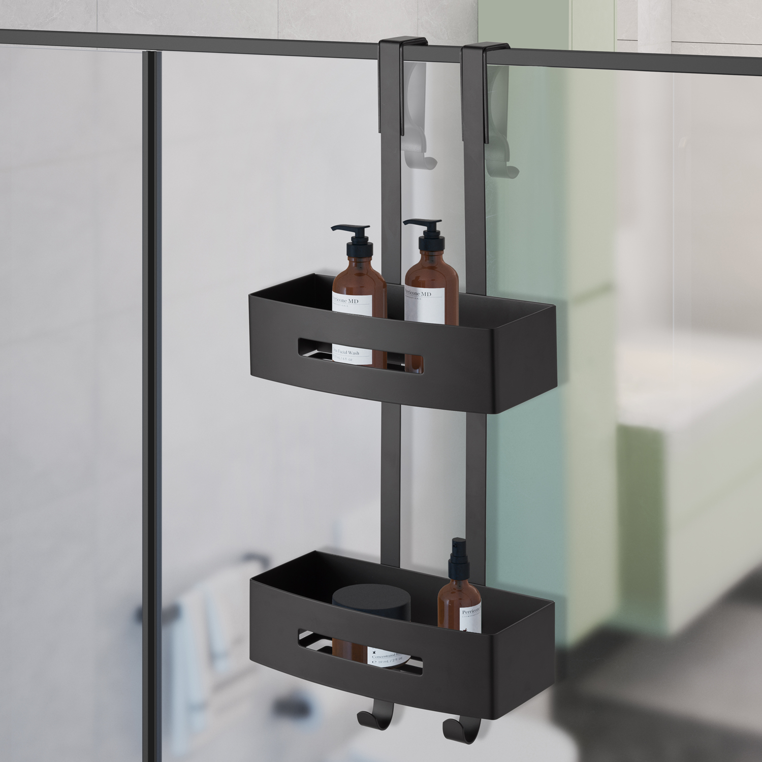 gedy-nerva-panier-de-douche-suspendre-noir-mat image 3