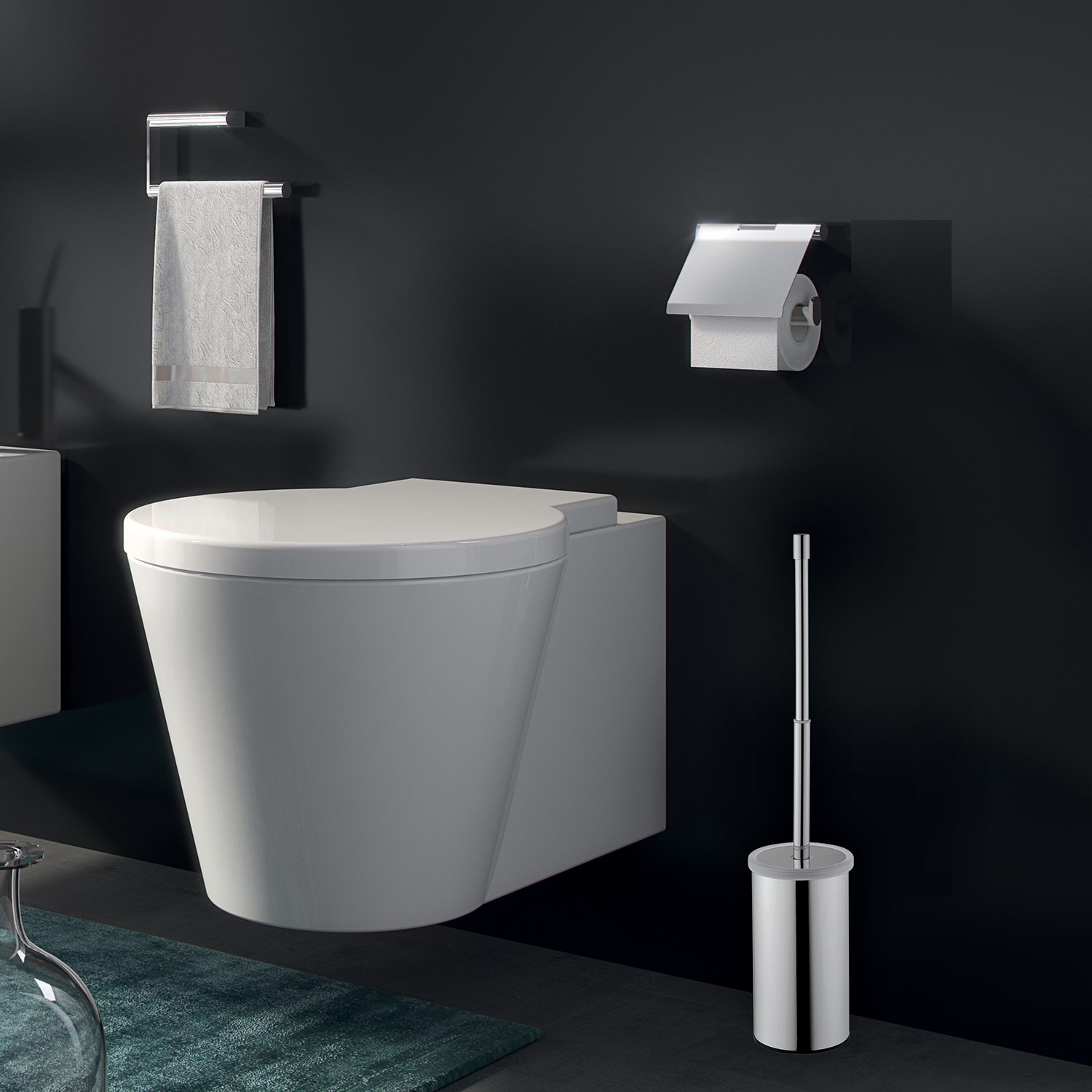 gedy-canarie-porte-brosse-wc-chrome-mural image 3