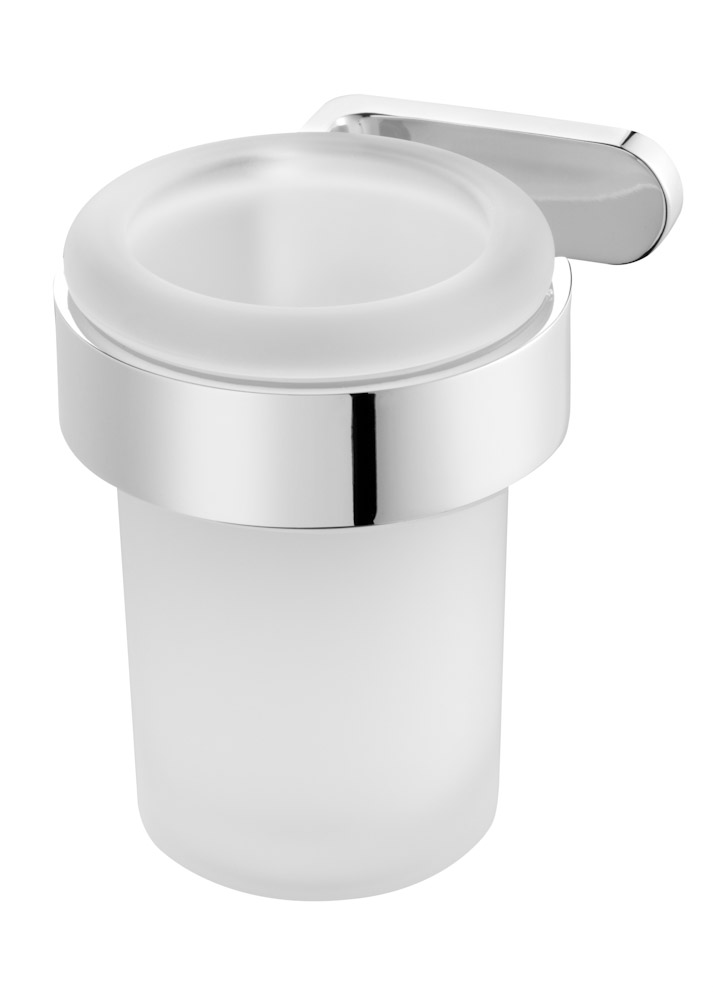 bisk-natura-porte-verre-mural-simple-bois-chrome image 1