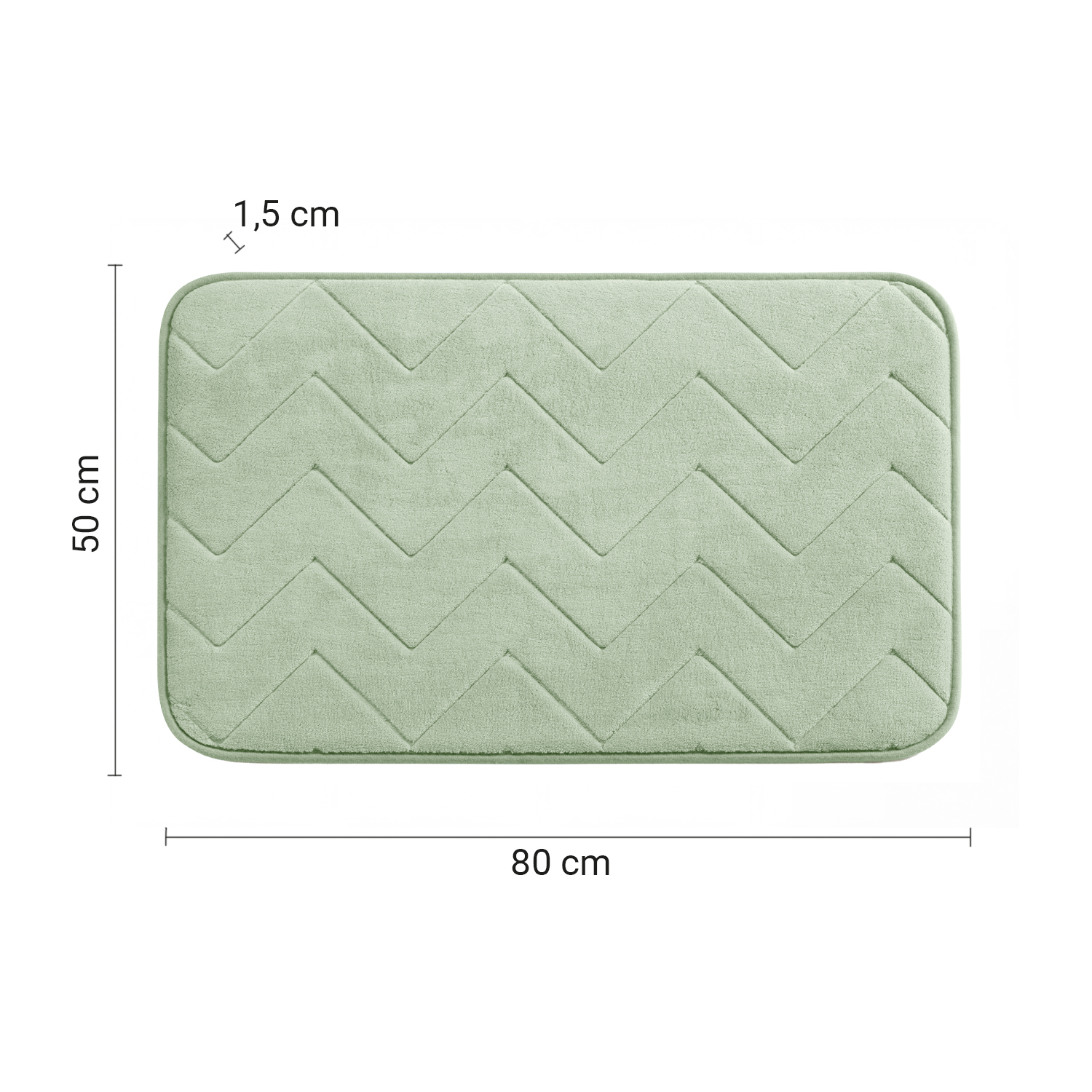 gedy-mousse-tapis-de-bain-50x80-vert-m-moire image 2