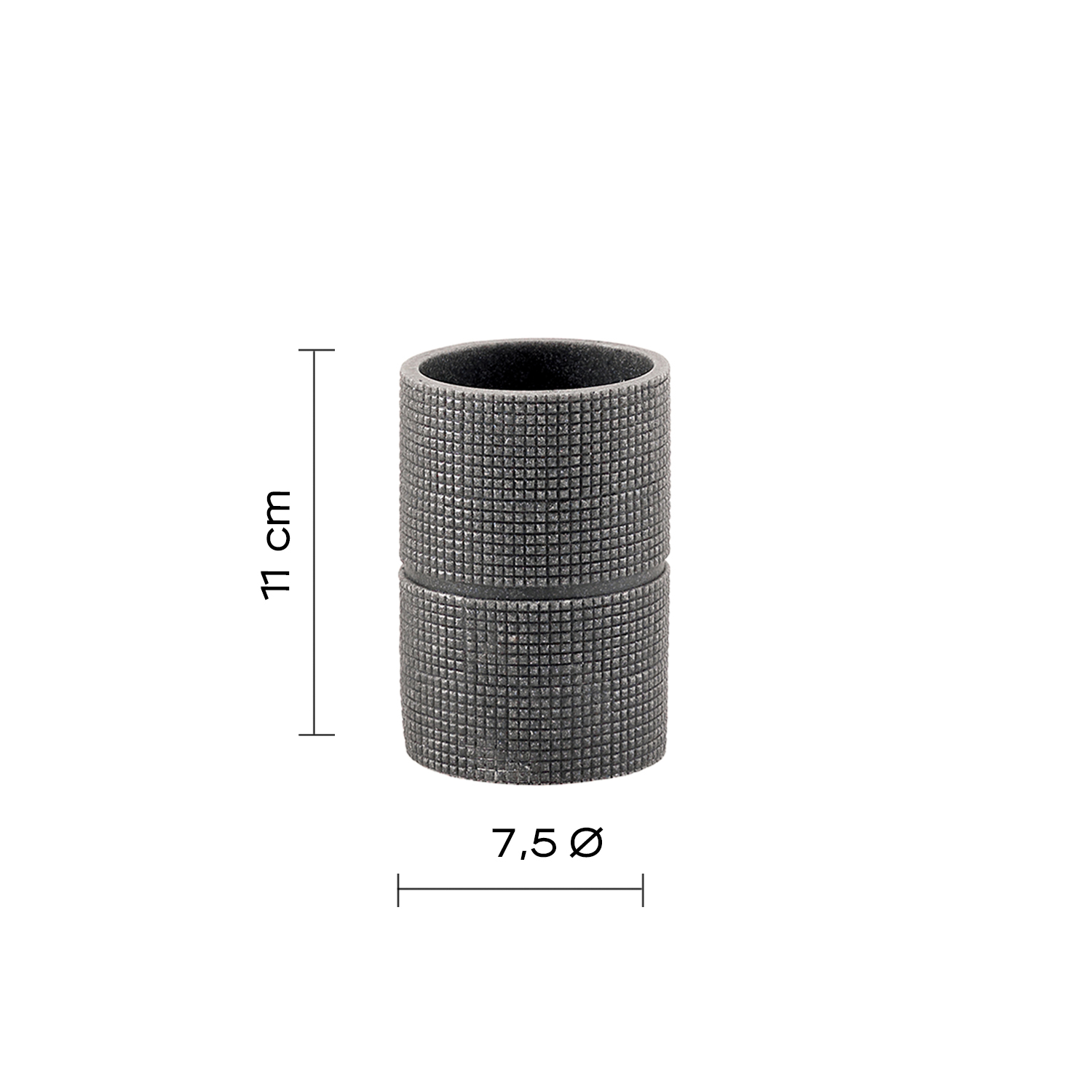 gedy-petra-porte-brosse-dents-gris-poser image 2