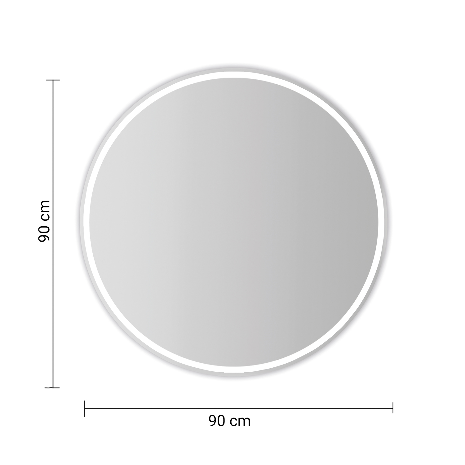 gedy-salvador-miroir-rond-90-cm-bord-poli-transparent image 2