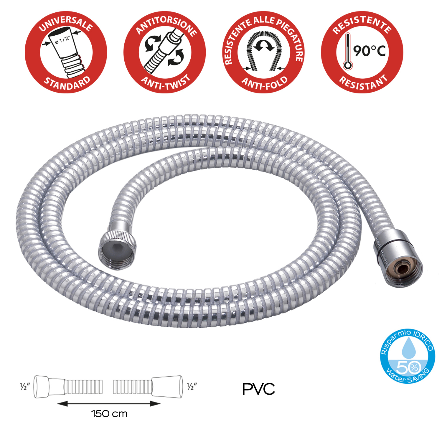 gedy-super-white-00-flexible-douche-blanc-chrome image 2