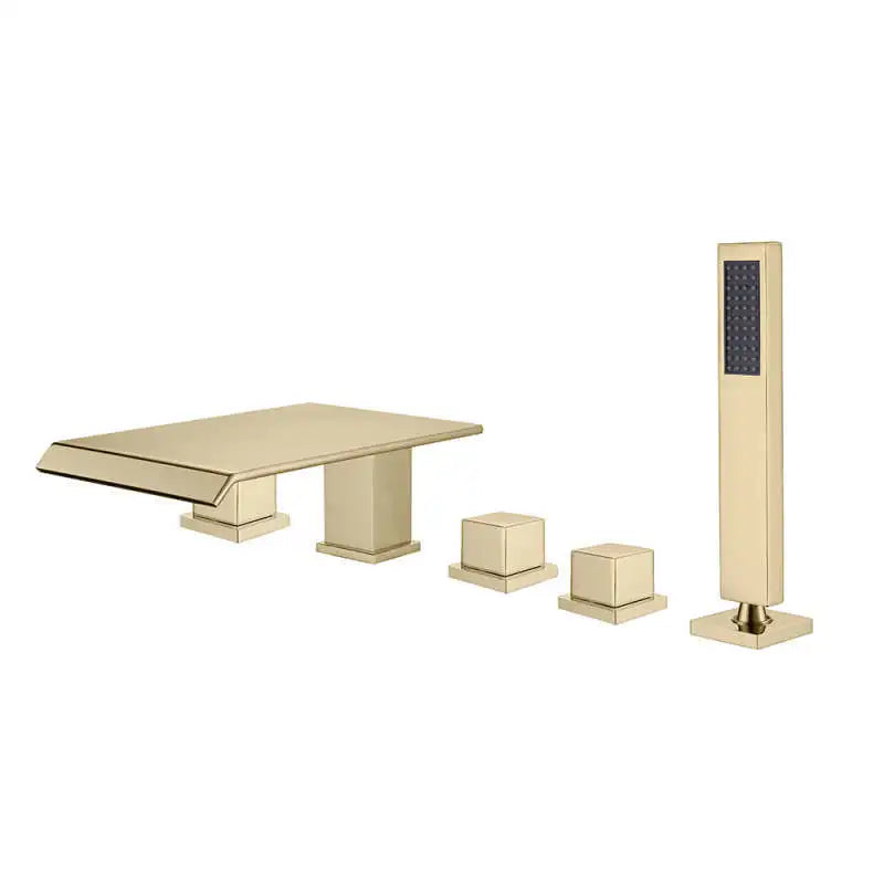 hudor-moderna-robinet-baignoire-dor-bross-douchette image 2