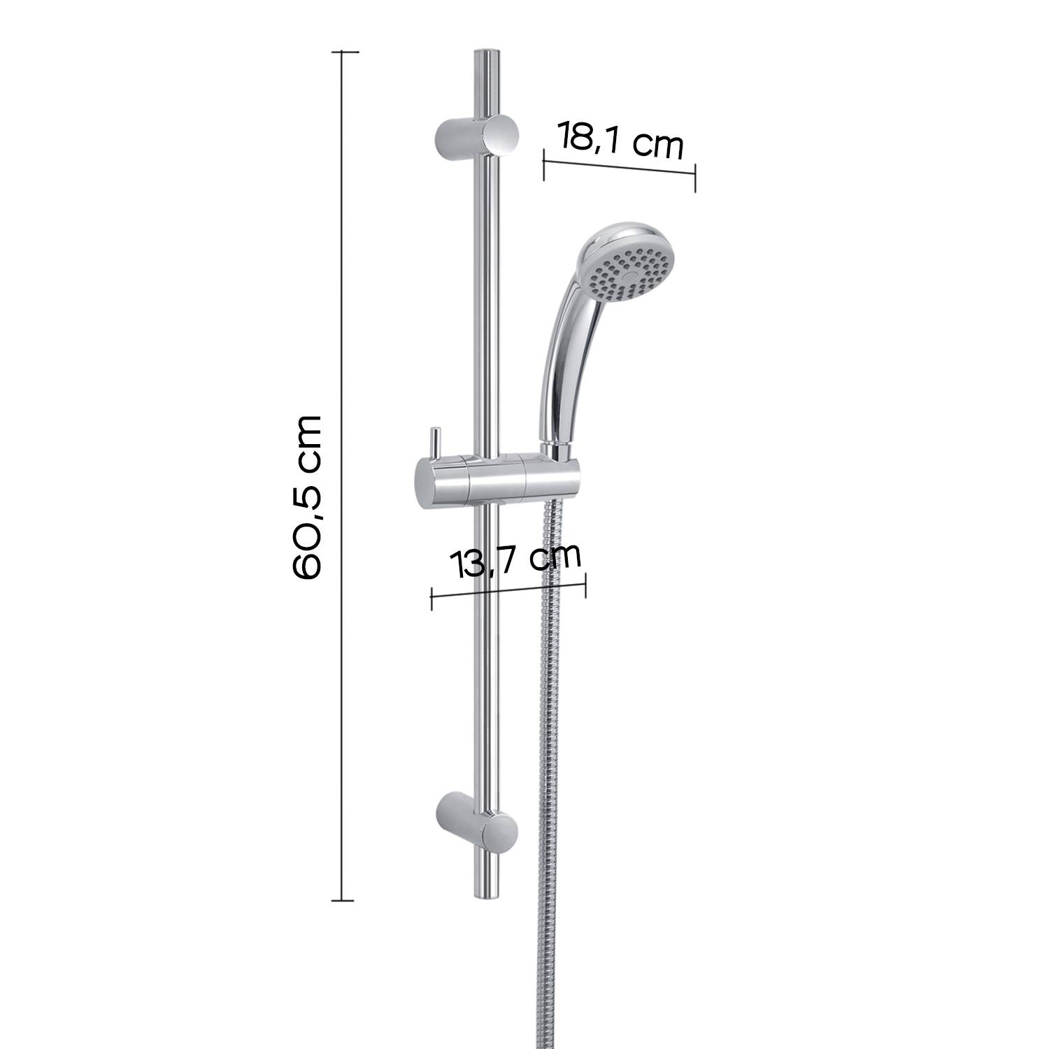 gedy-ensemble-de-douche-barre-r-glable-douchette-1-jet-poli image 2
