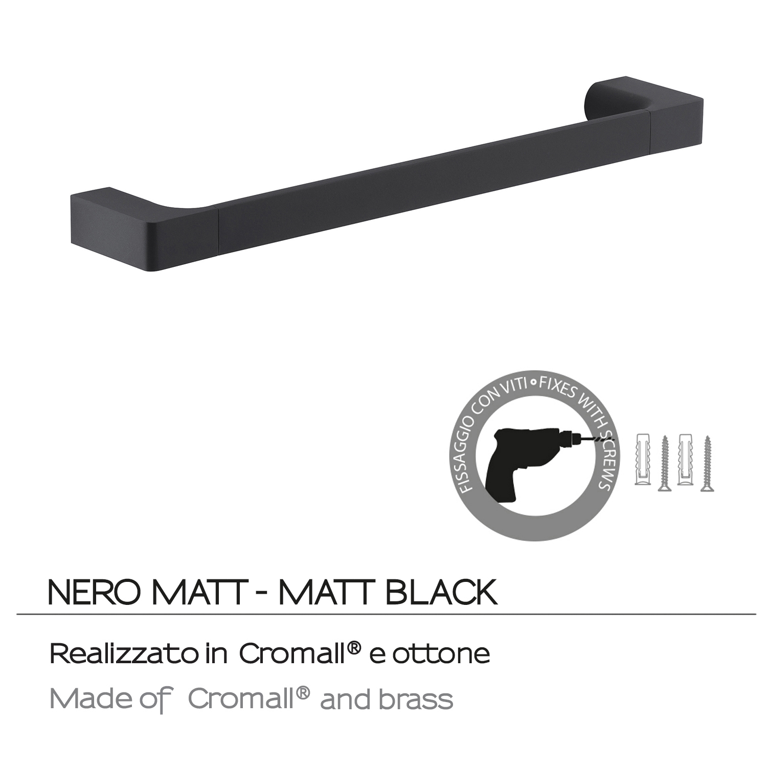 gedy-pirenei-porte-serviettes-35-cm-noir-mat-salle-de-bain image 3
