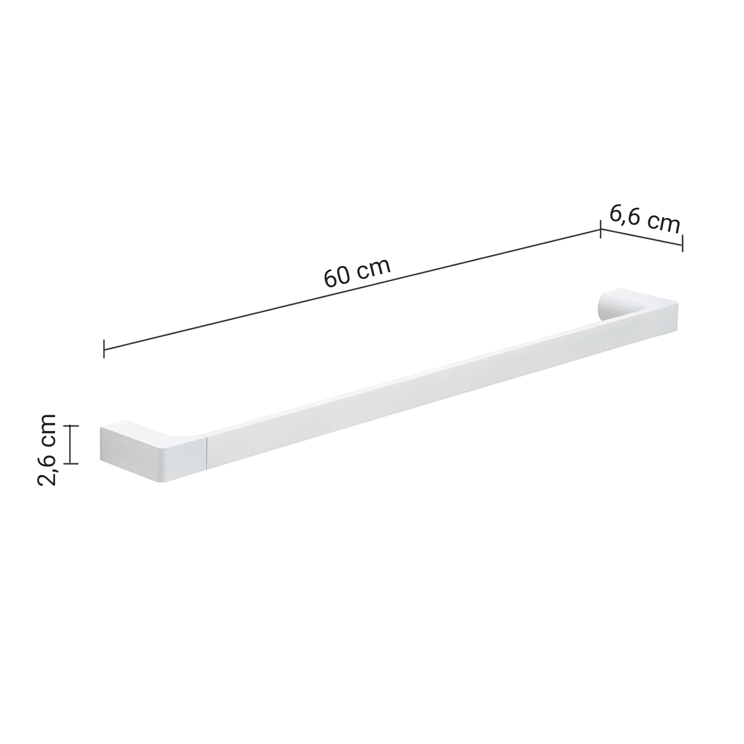 gedy-pirenei-porte-serviette-60-cm-blanc-mat image 2