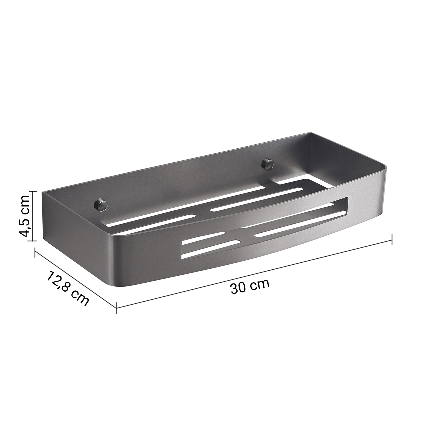 gedy-nerva-porte-objet-douche-gun-metal image 2
