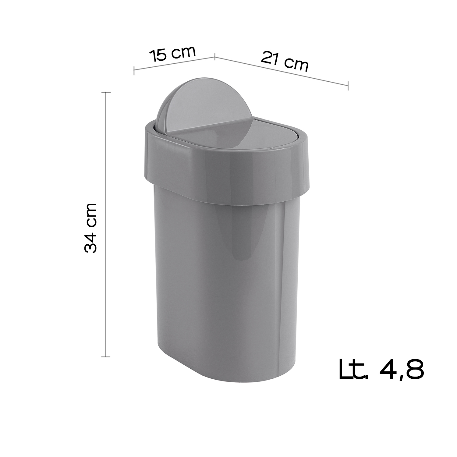 gedy-junior-poubelle-gris-salle-de-bain-wc-plastique image 2
