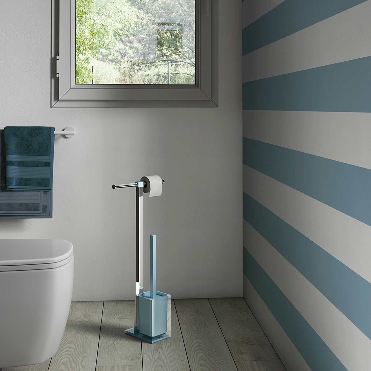 gedy-rainbow-ensemble-wc-sur-pied-chrom-bleu-ciel image 3