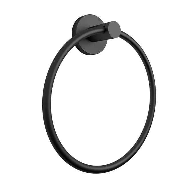 gedy-felce-plus-anneau-porte-serviette-noir image 1